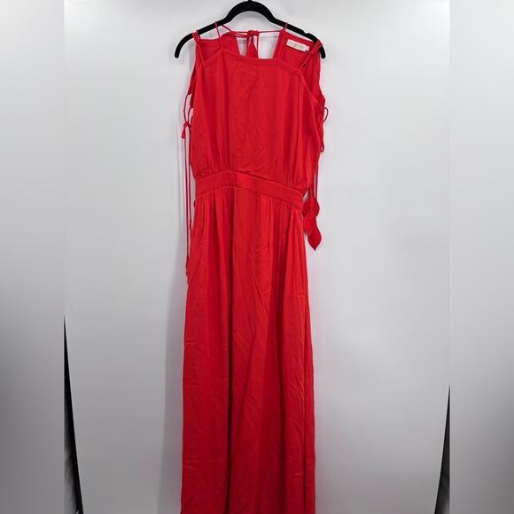 Tory Burch Evaline Chiffon Maxi Dress In Red - Picture 5 of 7